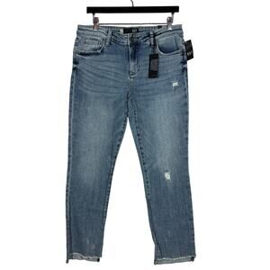 NEW! Kut from the Kloth Reese Mid Rise Ankle Straight Leg Jeans Casual Denim - 8